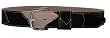 MONITALY 'Tito Leather Belt' Cowhide Patchwork