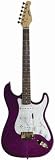 Arbor AS300 Quilted Maple Top Electric Guitar, Transparent Purple