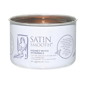Satin Smooth Honey Epilating Wax w/Vitamin E- For Hair Removal 14oz