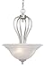 Vaxcel USA PD65316BN Babylon 3 Light Foyer Pendant Lighting Fixture in Brushed Nickel, Glass