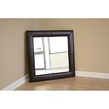 Abella Leather Frame Mirror - Dark Brown