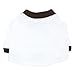 Plain, Blank Dog T-shirt with sleeves - Loose Fitted - White Ringer Neck