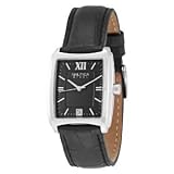 Nautica Men's Black Leather Strap Watch