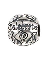Zable Celebrate Occasions Holidays Talking Sterling Silver Charm