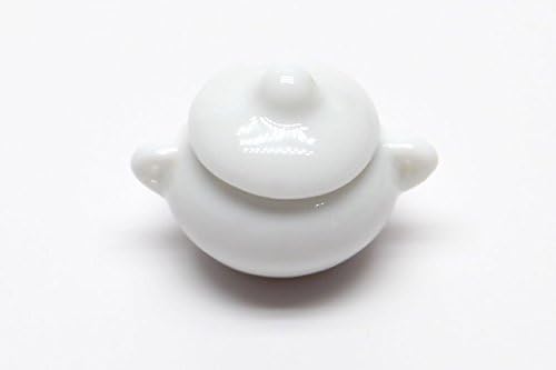 1:12 Dollhouse Miniature, Cookware, Ceramic Round Dutch Oven