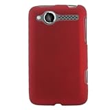Hard Snap-on Shield RED Rubberized Faceplate Cover Sleeve Case for HTC WILD ....
