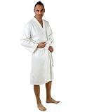 TowelSelections Waffle Bathrobe - 100% Turkish Cotton Robe for Women and Men, Made in Turkey, White