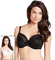 2 Pack Floral Lace Non-Padded DD-G Bras
