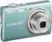 Nikon Coolpix S220 10MP Digital Camera with 3x  Optical Zoom and 2.5 inch LCD (Aqua Green)