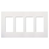 Lutron Claro CW-4-WH Wallplates 4-Gang Light Dimmer in White