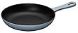 Le Creuset 20 cm Cast Iron Black Enamel Interior Omelette Pan, Coastal Blue