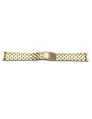 Seiko Gold Tone Fold-Over Clasp 18mm Metal Watch Bracelet