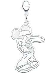 St Silver Disney Mickey Mouse Lobster Clasp Charm 35mm