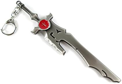 E-Mell League of Legends Cosplay Exile Riven Rabbit Girl Key Chain (Gray)