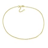 Box Chain Anklet in 14K Yellow Gold - 10