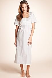 Per Una Pure Cotton Dobby Spot Long Nightdress
