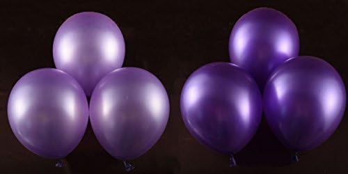 Romantic Wedding 12 Inches 1.5g Pearl Light Circle Balloons For Wedding and Birthday Decoration,50pcs deep purple &amp; 50pcs light purple
