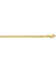14k Solid Gold Bizmark Chain Anklet Ankle Bracelet 10"