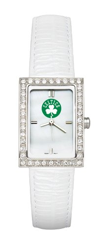 Boston Celtics Ladies Allure Watch White Leather Strap
