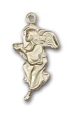 14kt Gold Guardian Angel Medal