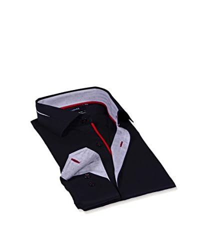 Levinas Men's Fashion Dress Shirt with Contrast Trim