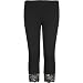 FULL TILT Girls Lace-Bottom Capri Leggings - Black