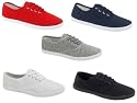 PLIMSOLES PLIMSOLLS LACE UP PUMPS ESPADRILLES TRAINERS SHOES CANVAS LADIES WOMENS MENS BOYS GIRLS UK 3-8