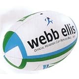 Webb Ellis Heinekin Replica Training Rugby Ball (Size: Mini) (Colour: White / Green / Blue )