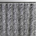 Dreamy Linens Black and White Zebra Print Shower Curtain