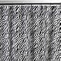 Dreamy Linens Black and White Zebra Print Shower Curtain