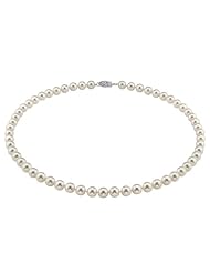 Japanese White Akoya Cultured Pearl 6.0-6.5mm Necklace with 14K Gold Clasp 51 Inches