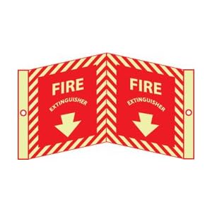 GLV31 – Fire, Visa, Fire Extinguisher, 5-3/4\” x 8-3/4\”, Acrylic Glow