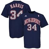 adidas New Jersey Nets #34 Devin Harris Navy Blue Player T-shirt