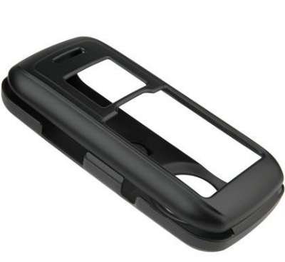 BLACK RUBBERIZED COATED SNAP-ON COVER HARD CASE PHONE PROTECTOR (With Optional Swivel Belt Clip) for LG VX9900 ENV VX-9900