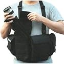 Newswear Mens Foul Weather Chestvest, Waterproof Digital SLR Camera & Lens Carry System for 3 SLRs & Accessories, Black.