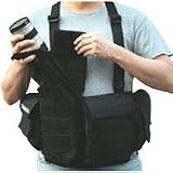 Newswear Mens Foul Weather Chestvest, Waterproof Digital SLR Camera & Lens Carry System for 3 SLRs & Accessories, Black.