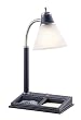 Adesso Oxford Organizer Desk Lamp, Black