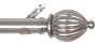 Window Curtain Rod / Drapery Rod 18 Inch - 48 Inch Kamrak Nickel