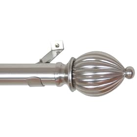 Window Curtain Rod Drapery Rod 18 Inch - 48 Inch Kamrak Nickel by BackyardBargain LLC