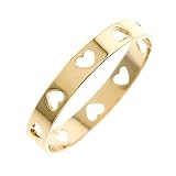 Child's Pierced Heart 10K Yellow Gold Ring Band