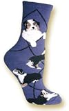 Australian Shepherd Cotton Puppy Dog Breed Animal Socks 9-11
