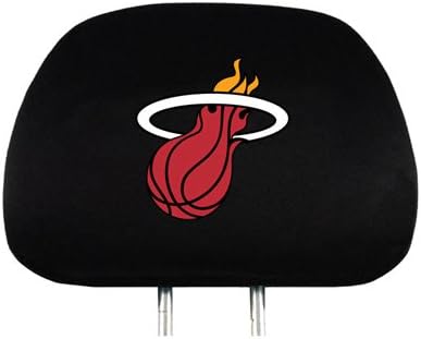 NBA Miami Heat Logo Car Seat Head Rest Covers, Pair
