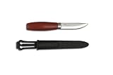 Mora Sweden Classic #2 Carbon Steel Red Birchwood Handle Knife Sheath