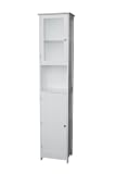 QUALITY WHITE WOOD TALL CABINET BATHROOM STORAGE UNIT