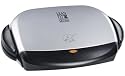 George Foreman GRP4P Next Grilleration 4-Burger Grill with Removable Plates, Platinum