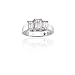14k White Gold Emerald Cut Diamond 3-Stone Ring (I-J Color, I1 Clarity)