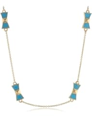 kate spade new york "Locked In" Bow Scatter Necklace, 32"