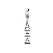 Alpha Xi Delta Lavaliere Drop Charm. Solid Sterling Silver with Enamel