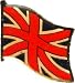 Waving British Union Jack Flag Enamel Pin (England)
