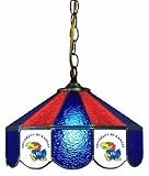 Kansas Jayhawks MVP 14" Swag Hanging Stained Glass Lamp